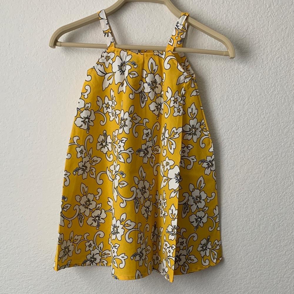 Charming Yellow Floral Kids Dress